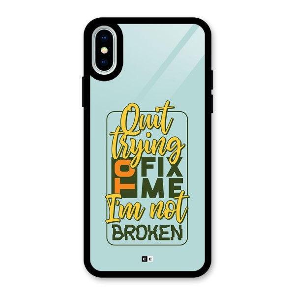 Not Broken Glass Back Case for iPhone X