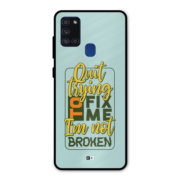 Not Broken Metal Back Case for Galaxy A21s