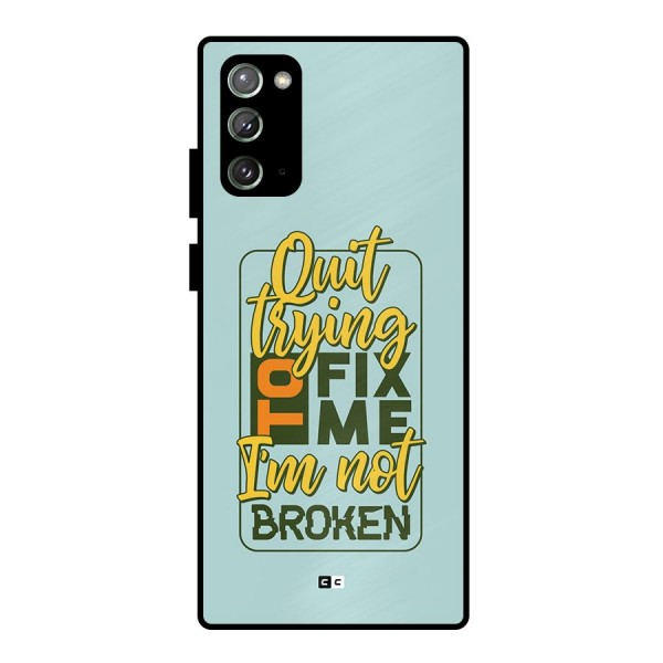 Not Broken Metal Back Case for Galaxy Note 20