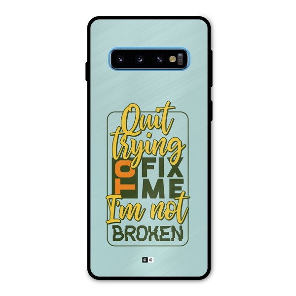 Not Broken Metal Back Case for Galaxy S10