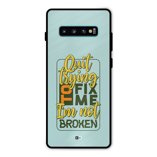 Not Broken Metal Back Case for Galaxy S10 Plus