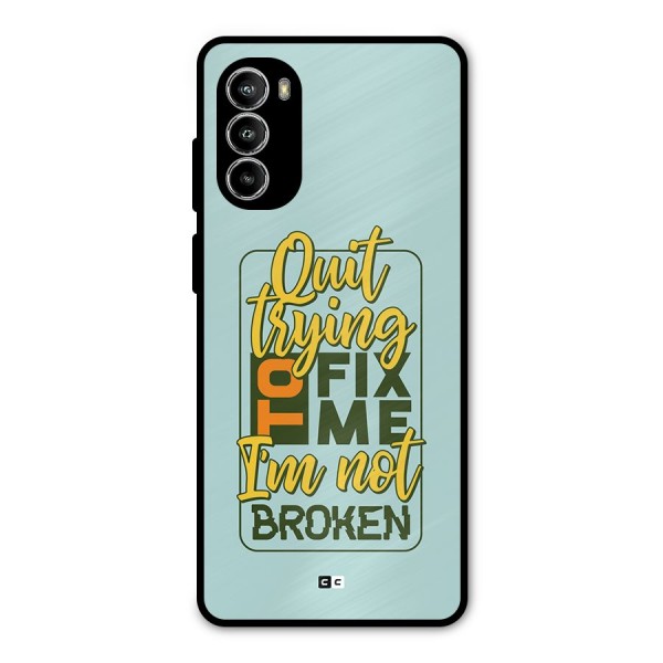 Not Broken Metal Back Case for Moto G52