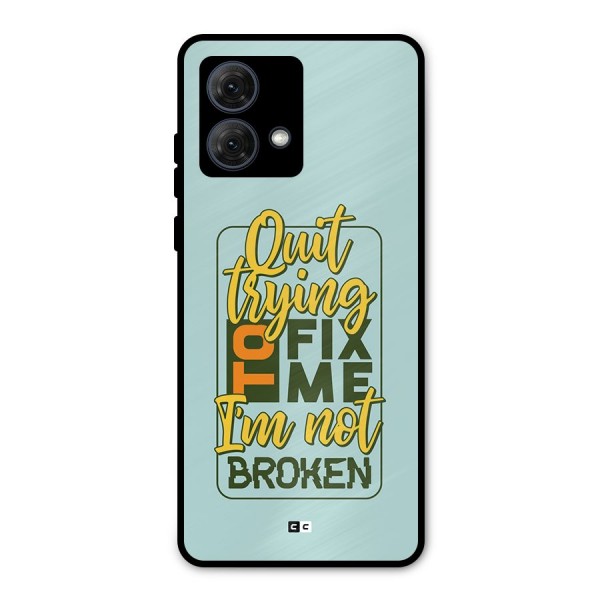 Not Broken Metal Back Case for Moto G84