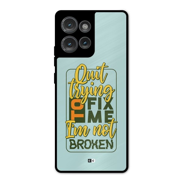 Not Broken Metal Back Case for Motorola Edge 50