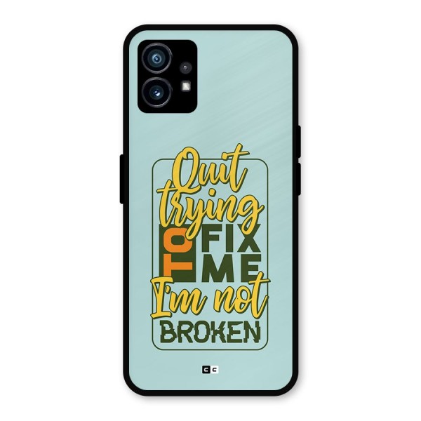 Not Broken Metal Back Case for Nothing Phone 1