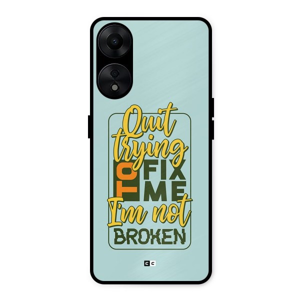 Not Broken Metal Back Case for Oppo A78 5G