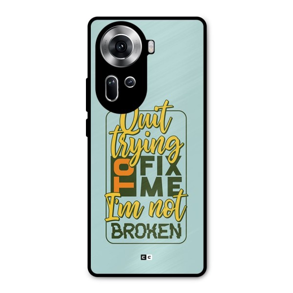 Not Broken Metal Back Case for Oppo Reno11 5G