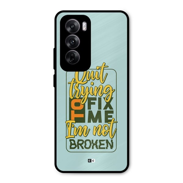 Not Broken Metal Back Case for Oppo Reno12