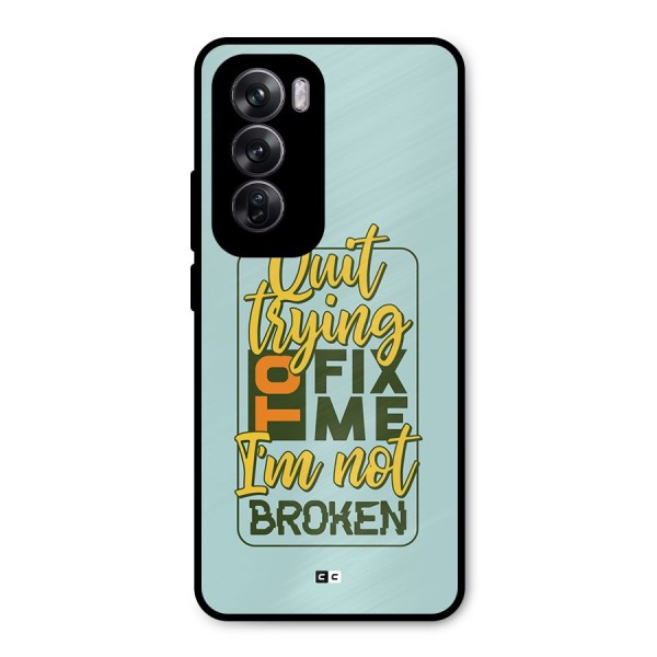 Not Broken Metal Back Case for Oppo Reno12 Pro