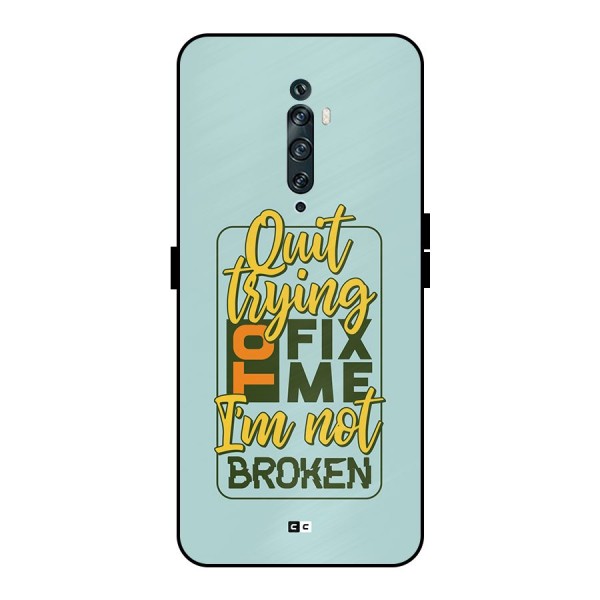 Not Broken Metal Back Case for Oppo Reno2 F