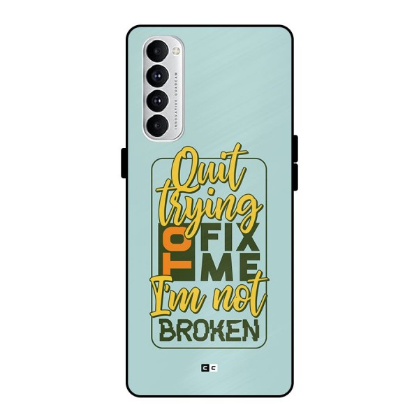 Not Broken Metal Back Case for Oppo Reno4 Pro