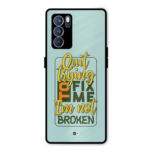 Not Broken Metal Back Case for Oppo Reno6 Pro 5G