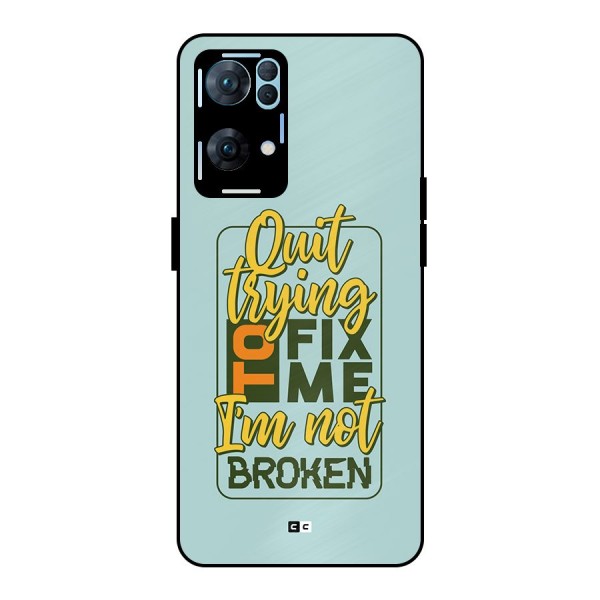 Not Broken Metal Back Case for Oppo Reno7 Pro 5G