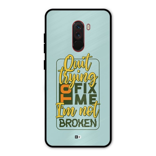 Not Broken Metal Back Case for Poco F1