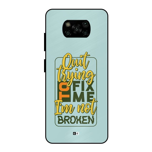 Not Broken Metal Back Case for Poco X3