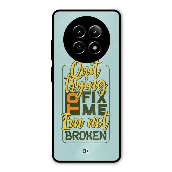 Not Broken Metal Back Case for Realme 12x 5G