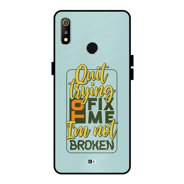 Not Broken Metal Back Case for Realme 3