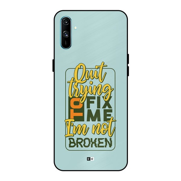 Not Broken Metal Back Case for Realme C3