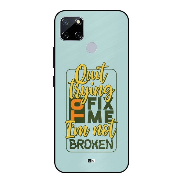 Not Broken Metal Back Case for Realme Narzo 30A