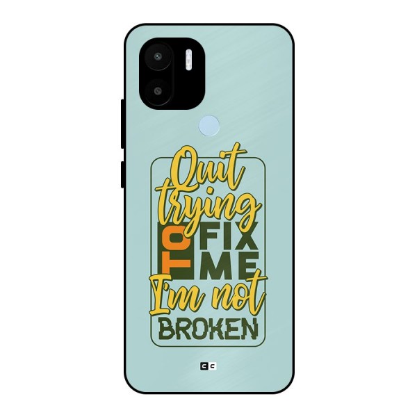 Not Broken Metal Back Case for Redmi A1 Plus