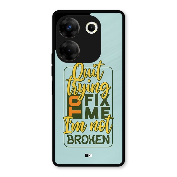 Not Broken Metal Back Case for Tecno Camon 20