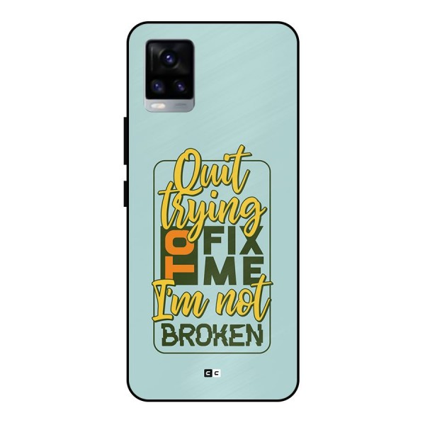 Not Broken Metal Back Case for Vivo V20 2021