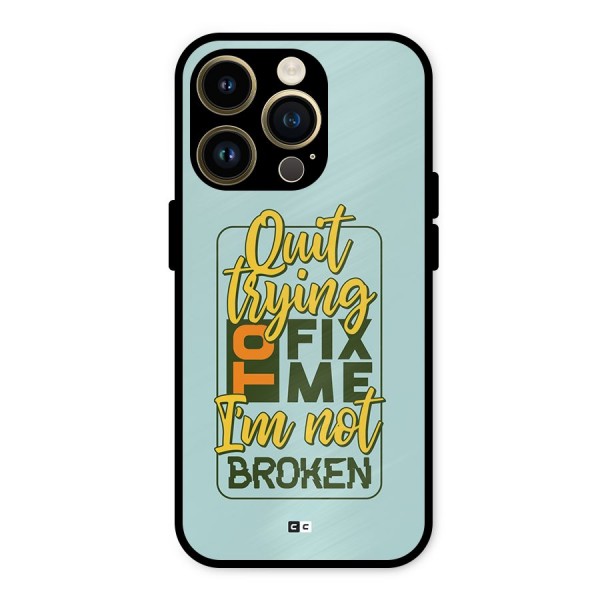 Not Broken Metal Back Case for iPhone 14 Pro