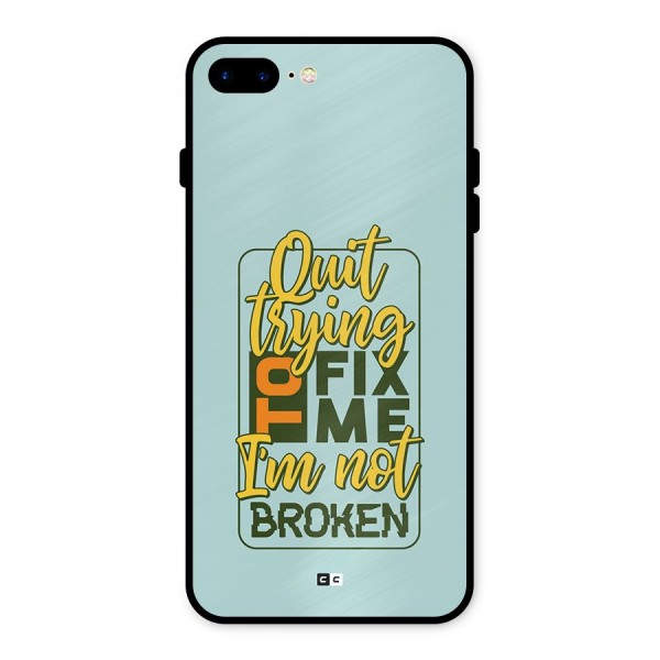 Not Broken Metal Back Case for iPhone 8 Plus