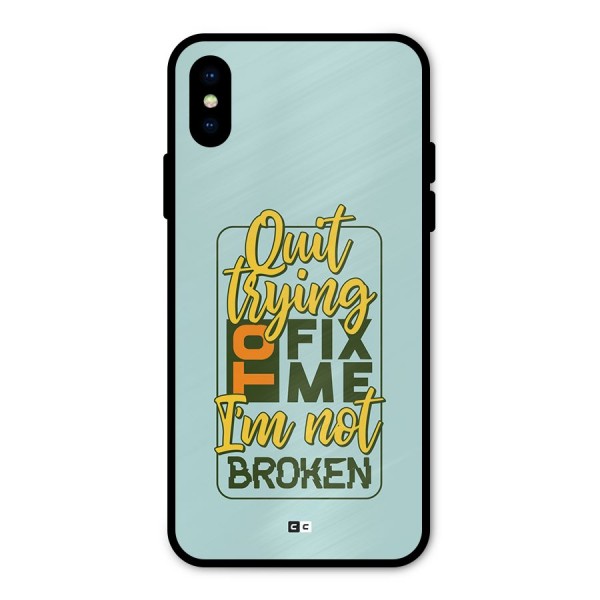 Not Broken Metal Back Case for iPhone X