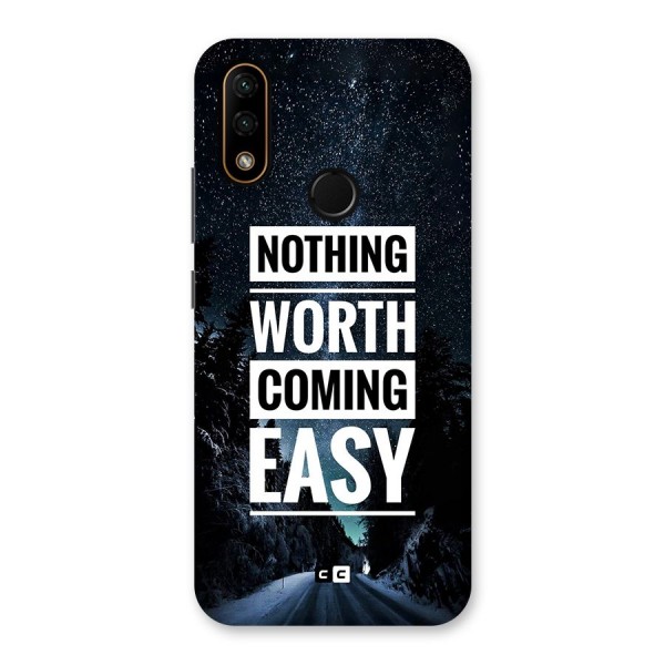 Nothing Worth Easy Back Case for Lenovo A6 Note