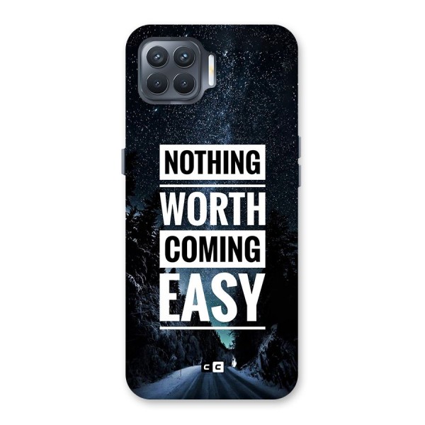 Nothing Worth Easy Back Case for Oppo F17 Pro