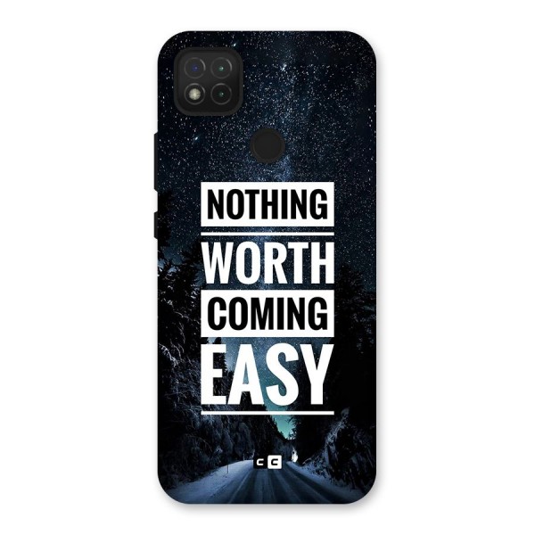 Nothing Worth Easy Back Case for Redmi 9C