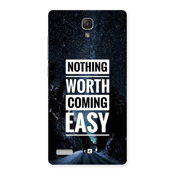 Nothing Worth Easy Back Case for Redmi Note