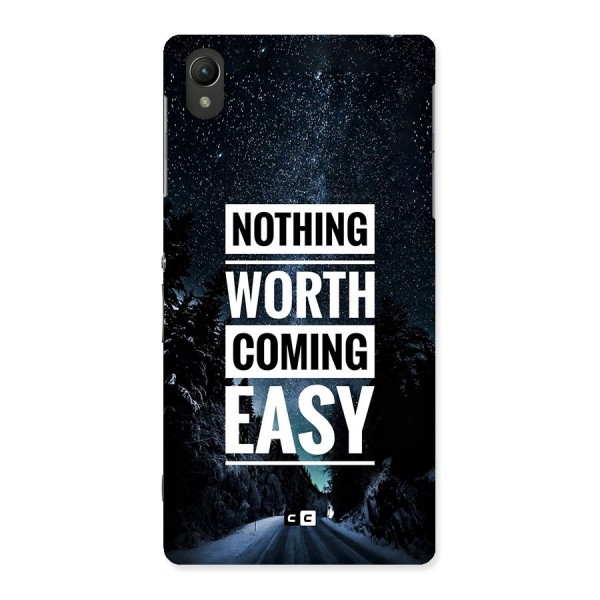 Nothing Worth Easy Back Case for Xperia Z2