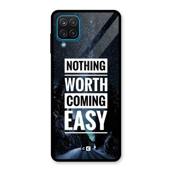 Nothing Worth Easy Glass Back Case for Galaxy A12