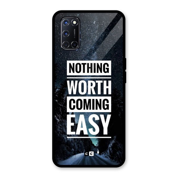 Nothing Worth Easy Glass Back Case for Oppo A52