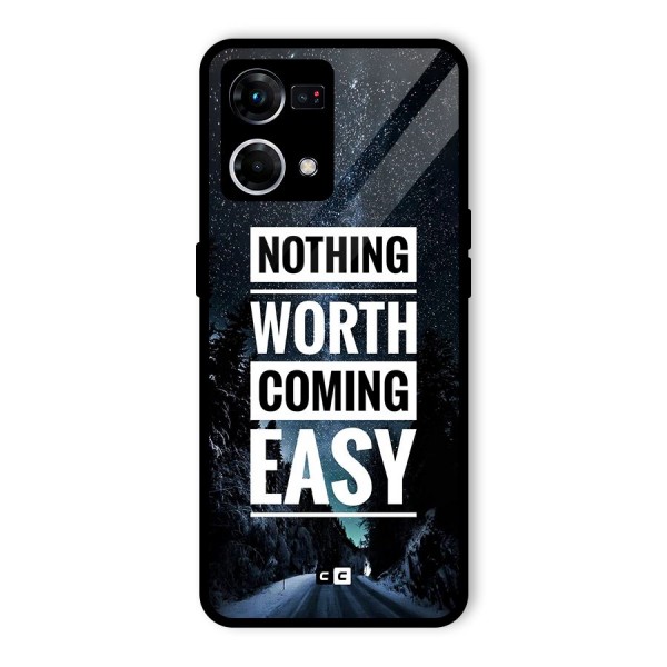 Nothing Worth Easy Glass Back Case for Oppo F21 Pro 4G