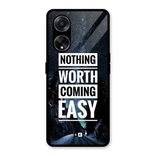 Nothing Worth Easy Glass Back Case for Oppo F23