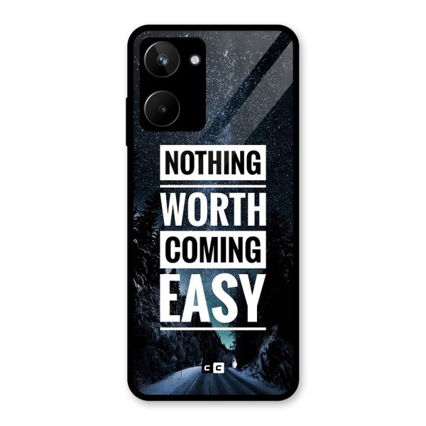 Nothing Worth Easy Glass Back Case for Realme 10