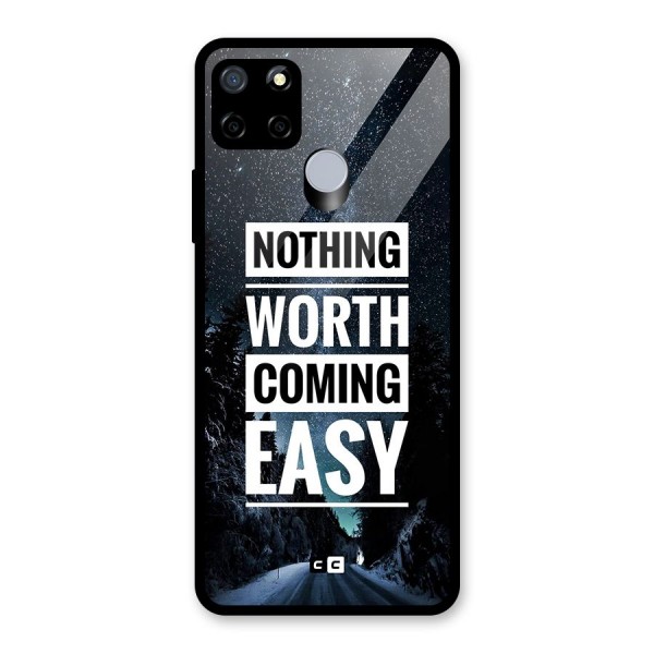 Nothing Worth Easy Glass Back Case for Realme C12