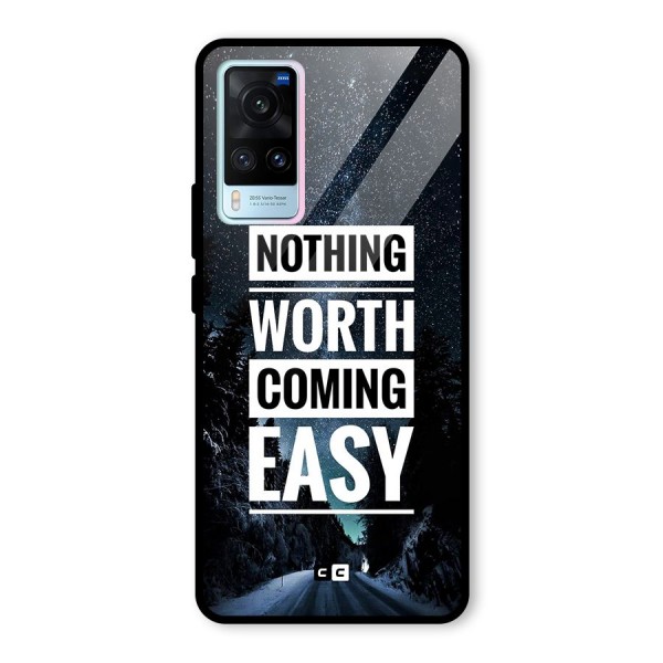 Nothing Worth Easy Glass Back Case for Vivo X60