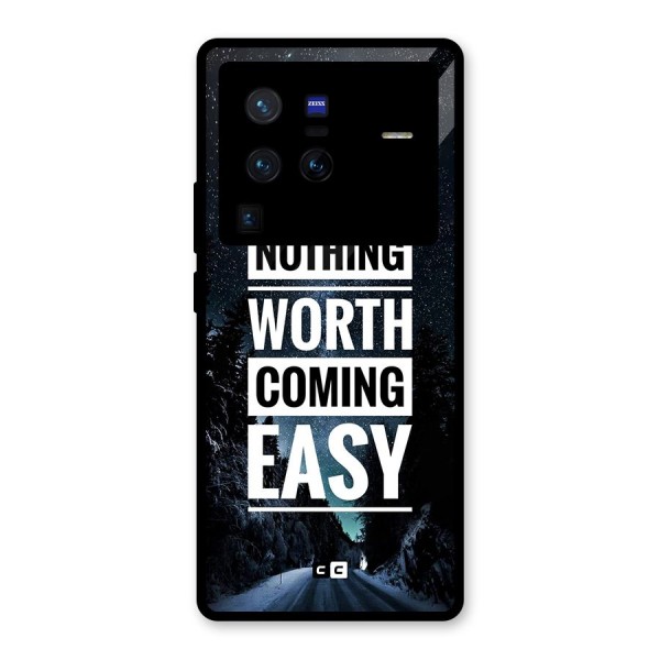 Nothing Worth Easy Glass Back Case for Vivo X80 Pro