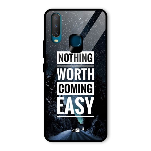 Nothing Worth Easy Glass Back Case for Vivo Y12