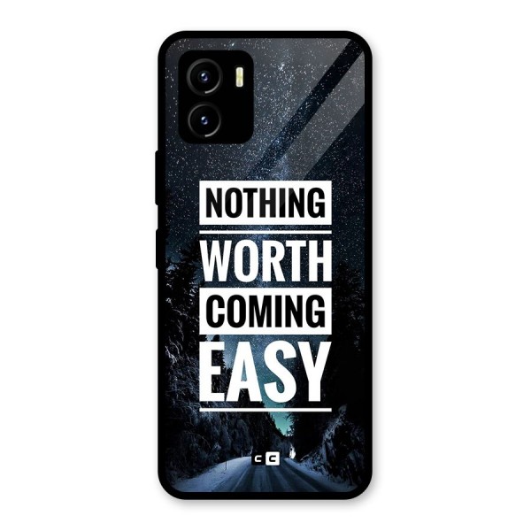 Nothing Worth Easy Glass Back Case for Vivo Y15s