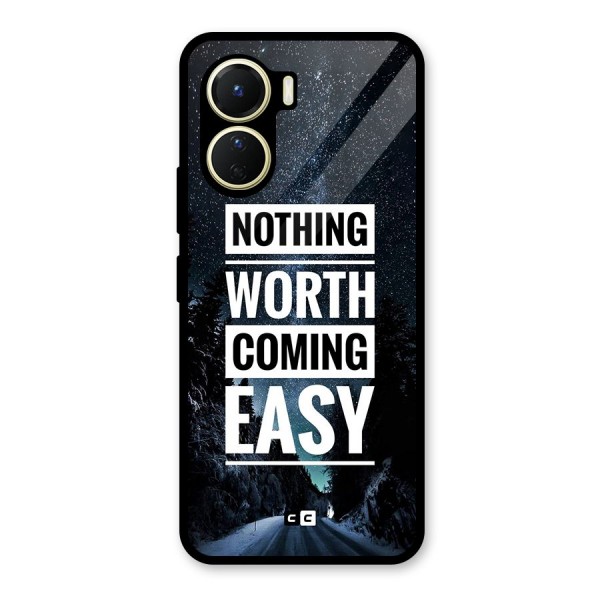 Nothing Worth Easy Glass Back Case for Vivo Y56