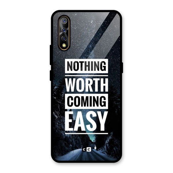 Nothing Worth Easy Glass Back Case for Vivo Z1x