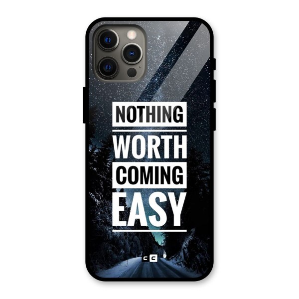 Nothing Worth Easy Glass Back Case for iPhone 12 Pro Max