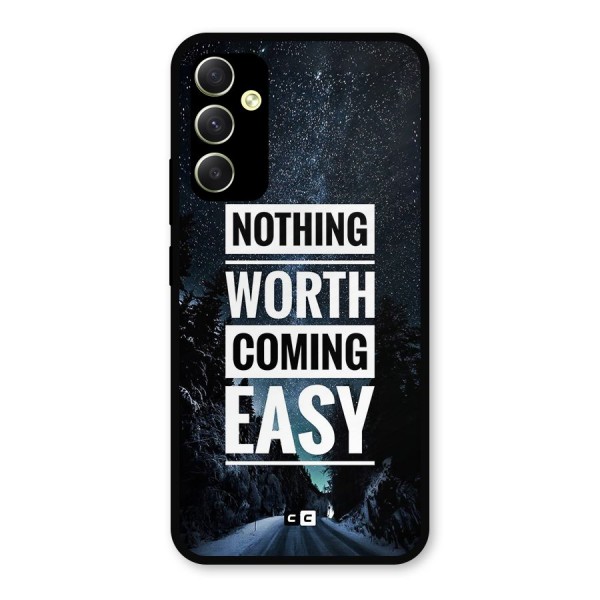 Nothing Worth Easy Metal Back Case for Galaxy A34