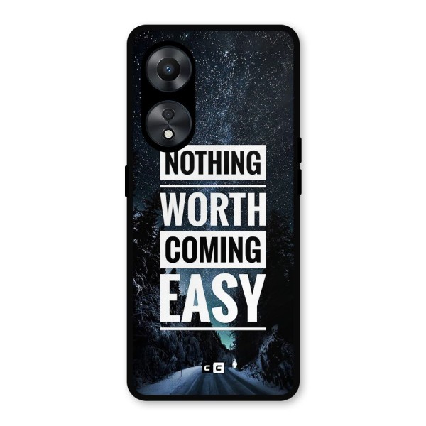 Nothing Worth Easy Metal Back Case for Oppo A78