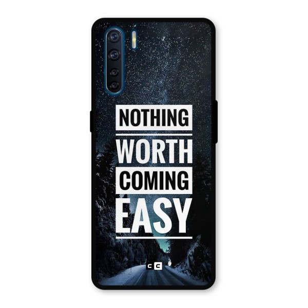 Nothing Worth Easy Metal Back Case for Oppo F15